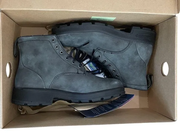NWT Blundstone 1931 Grey Leather Lace Up Boots Size 3.5AUS6.5 US - Image 12