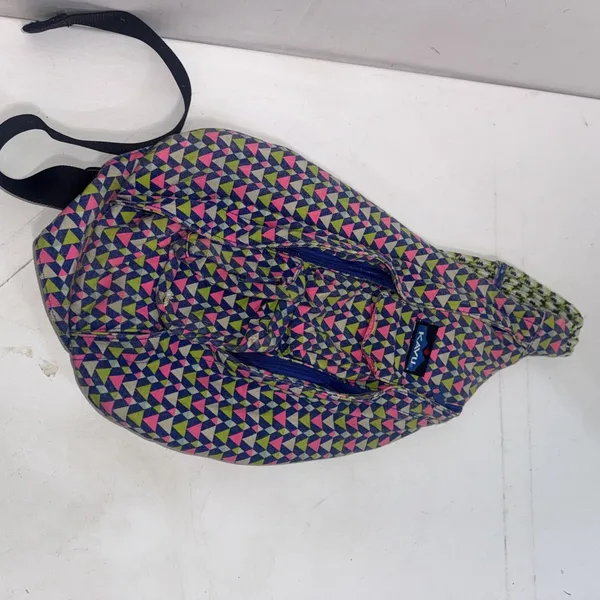 KAVU Rope‎ Sling Bag Geometric Print Gorpcore Outdoor Travel Hiking Backpack - Image 9