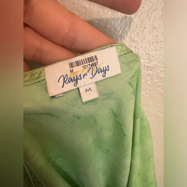 RAYS FOR‎ DAYS Women’s Viscose Elena Elegant Green Draped Dress Size M - Image 5