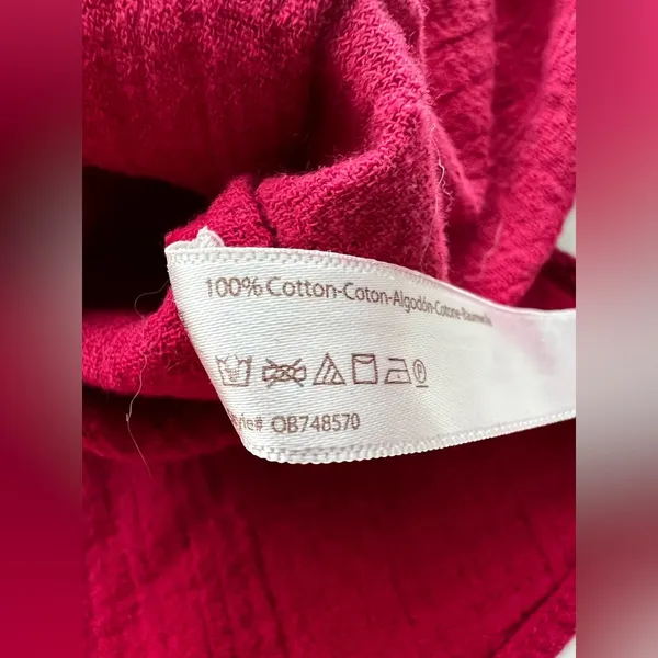 fuchsia pink gauze top relaxed - Image 3
