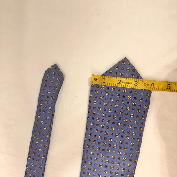 Beaufort Rack Men's Tie Blue Multicolor Silk Italy Geometric Print - Image 8