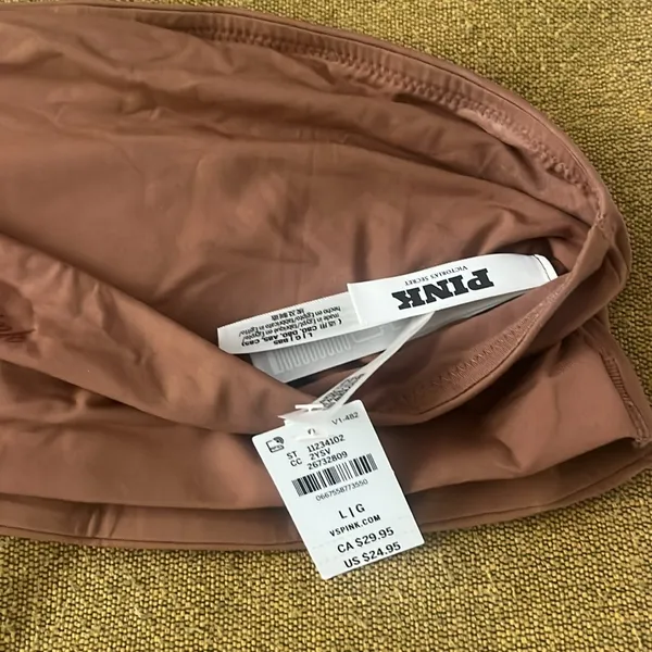 VS PINk -Bandeau strapless Brown sz L. NWT - Image 4