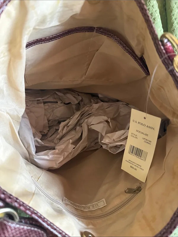 U.S. POLO ASSN. Multicolor Logo Canvas Tote Bag NWT - Image 7
