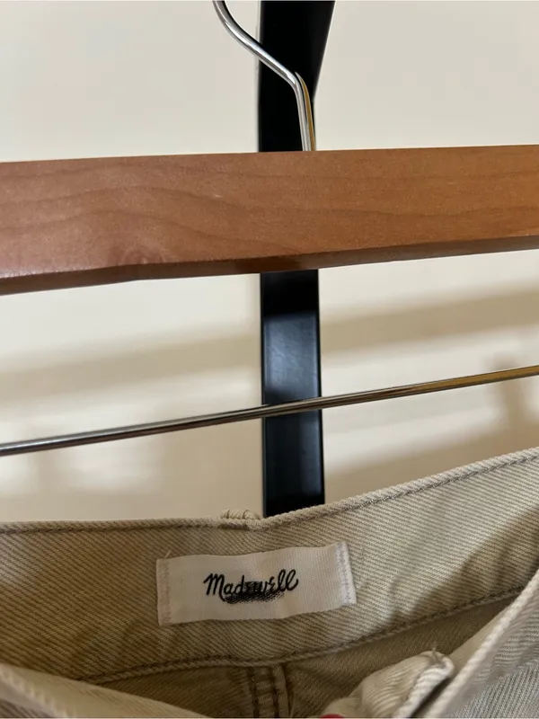 Madewell Pieced Barrel-Leg Jeans Faded Khaki Tan Beige NWT $148 Size 31 (US 12) - Image 6