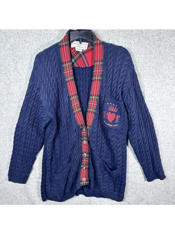 Vintage Adrienne Vittadini Womens Sweater Cardigan Oversized Academia Teacher‎ - Image 3