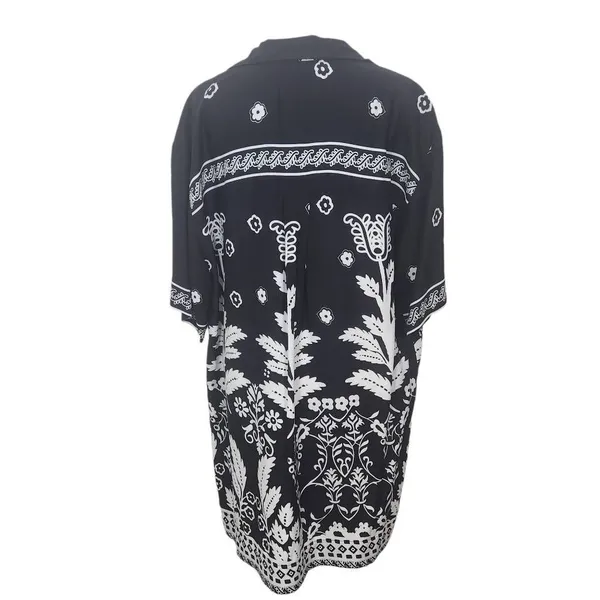 Asos Black and White Floral Print Mini Skirt Dress NWOT Size 6 Floral Mini Dress - Image 2