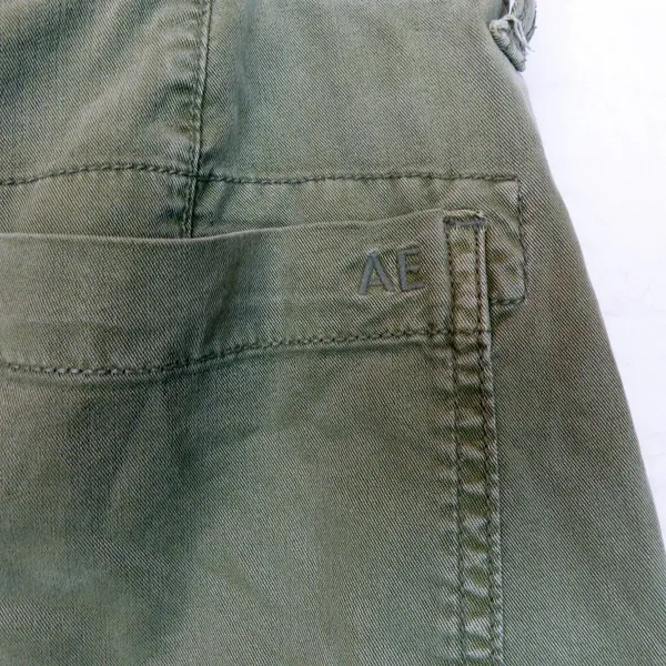 American Eagle Cargo Pants Womens 12 Green High Rise Wide Leg Stretch Utility - Image 8