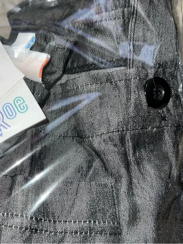 Lularoe Charcoal Gray Chambray Juliet Overalls - Casual Pull-On Jumpsuit Small - Image 5