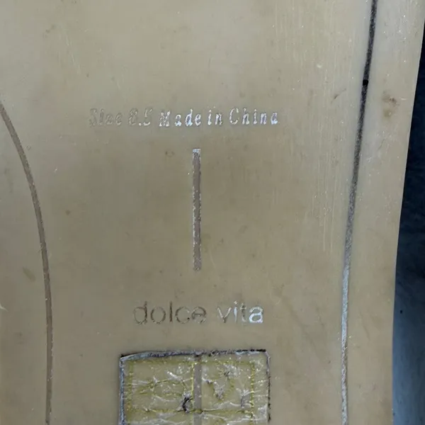 Dolce‎ Vita Clear Tan Padded Multi Strap Square Toe Flat Slide Sandals Est 11 - Image 10