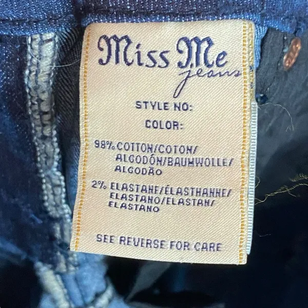 New Miss Me Jeans Womens Size 26 skinny dark Denim Embellished stitched‎ Pockets - Image 10