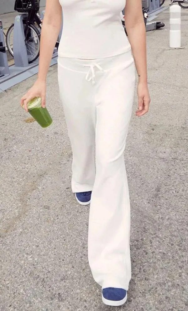 John Galt white terry cloth sweatpants size small one size brandy Melville - Image 2