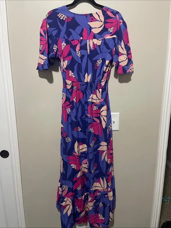 Abel the Label "Santa Cruz" Flutter Sleeve High-Low Midi Dress Athropologie S - Image 9