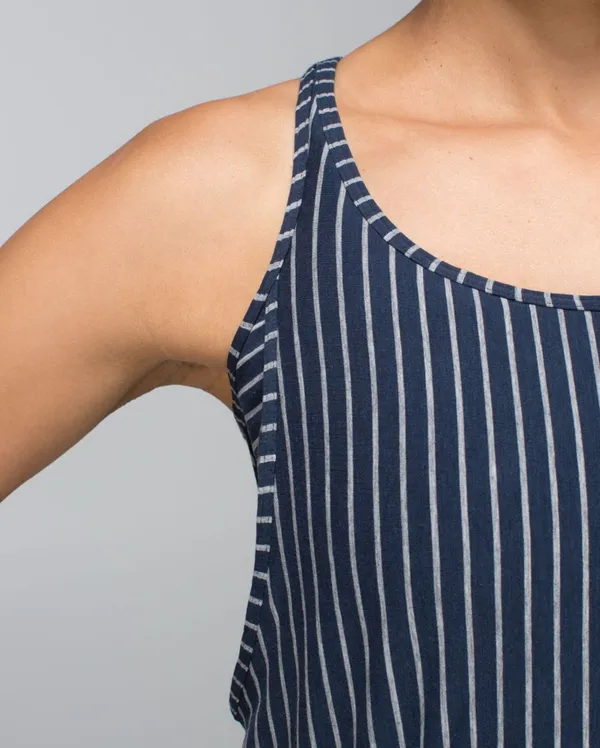 Lululemon Vita Racer Tank - West2east Stripe Inkwell Heathered Medium Grey - 4 - Image 6