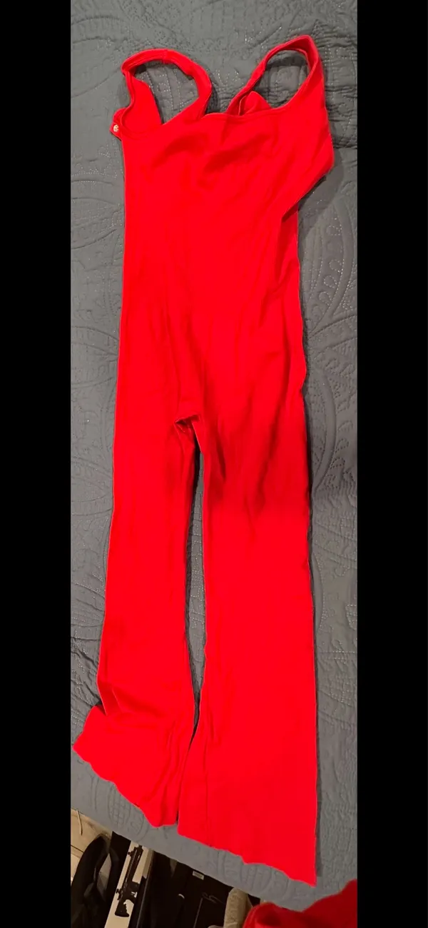 Red jumpsuit bootcut Size L - Image 7