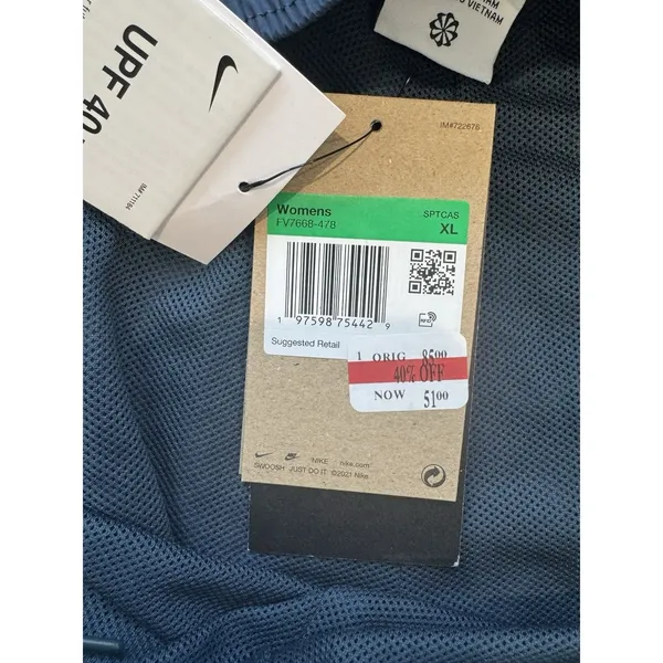 Nike Joggers Size XL Blue Fit Mid-Rise Full Oversized Length, Navy NWT Women's - Image 13