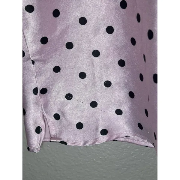 Victoria’s Secret Pink & Black Lace Trim Polka Dot Cami Top Women’s Size Medium - Image 5