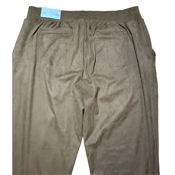NWT Soft Surroundings Estancia Faux Suede‎ Jogger Ankle Saddle Brown Sz PXL - Image 9