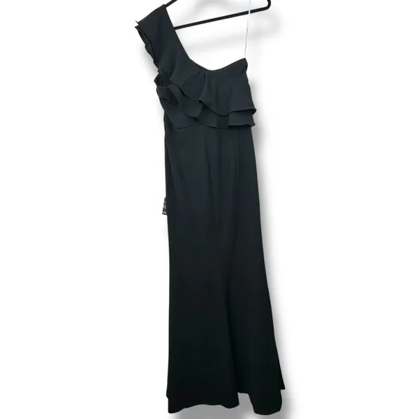 NEW Lulus Grand Beauty Black Ruffled One-Shoulder Mermaid Maxi Dress Large - Image 8