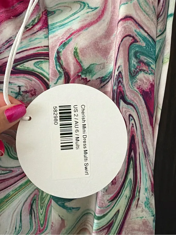 Princess Polly Multicolor Swirl Cowl Neck Mini Slip Dress - Image 4