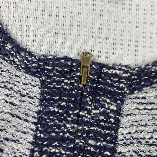 J Crew Sweater Womens XS Blue White‎ Marled Full Zip Knit Cardigan Long Sleeve - Image 3