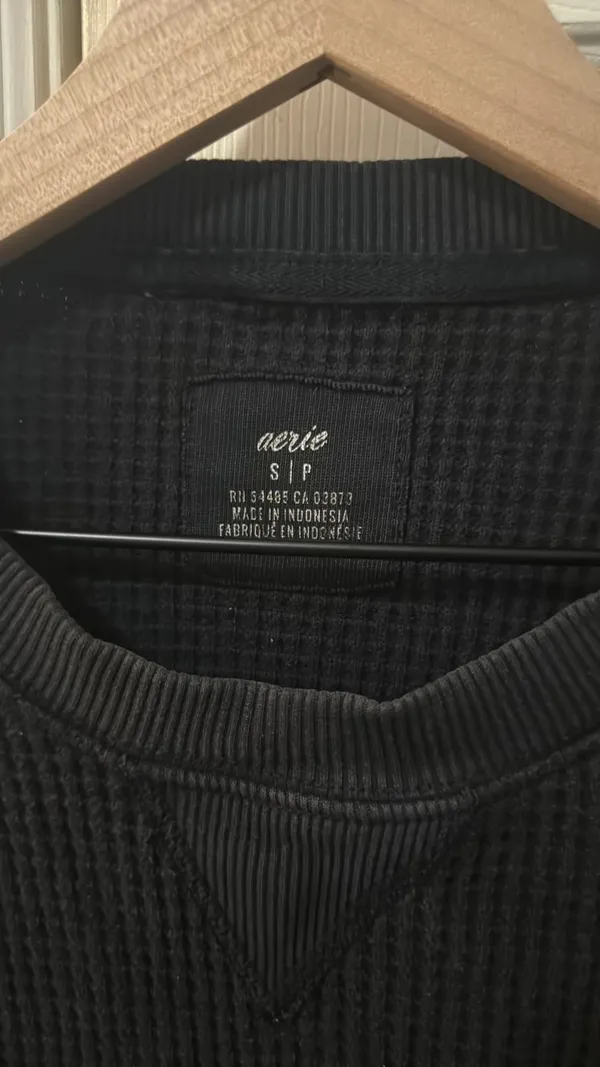 Aerie Sweatshirt Oversized Crewneck Waffle - Image 2