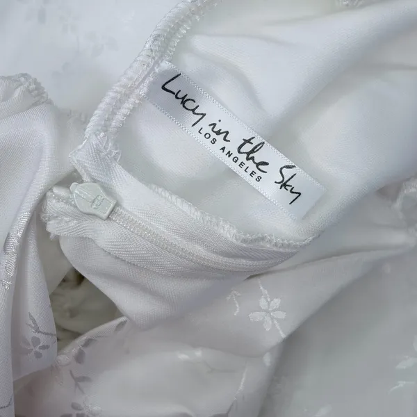 Lucy In The Sky Puff Sleeves White Mini Dress - Image 3
