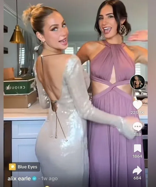 NEW Alix Earle Gold Sequin Open Back Cocktail Midi Dress - Image 8
