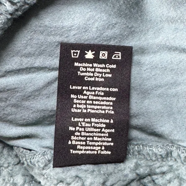 UGG Sherpa Fleece Pullover Women's M Teal Blue Logo Quarter Snap Cozy Sweater - Image 7