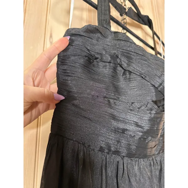 NWT Lulus Marvelous Impression Black Pleated Halter Cutout Maxi Dress Holiday L - Image 5