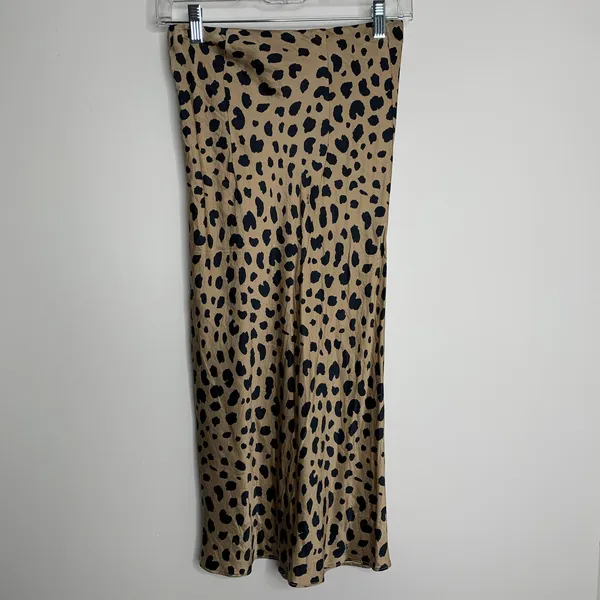 Realisation The Naomi Wild Things Skirt in Tan and Black Small Leopard Womens XS - Image 4