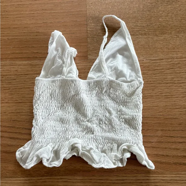 White linen top Size 2 - Image 2