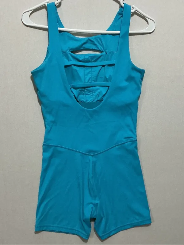 JoyLab Teal Blue Athletic Jumpsuit Romper - Image 4