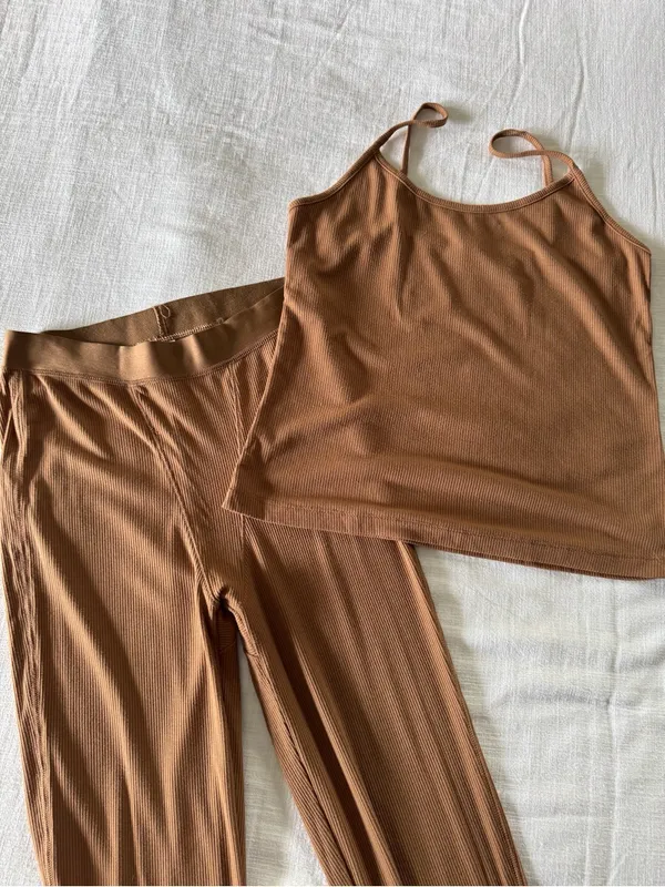 Stars Above Rib Knit 2-Piece Pajama Set, Small - Image 3