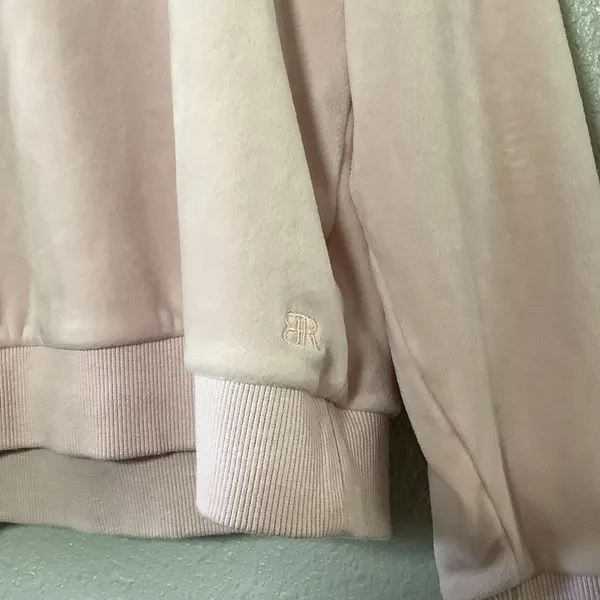 Banana Republic Pink Soft Velour Slouchy Casual Comfy Cozy Long Sleeve XL‎ - Image 4