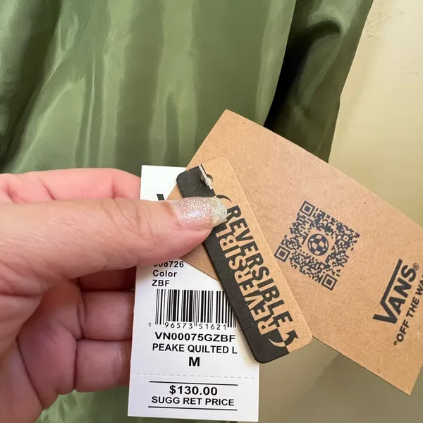 Vans Peake Quilted‎ Liner Coat reversible Jacket Womens medium - Image 8