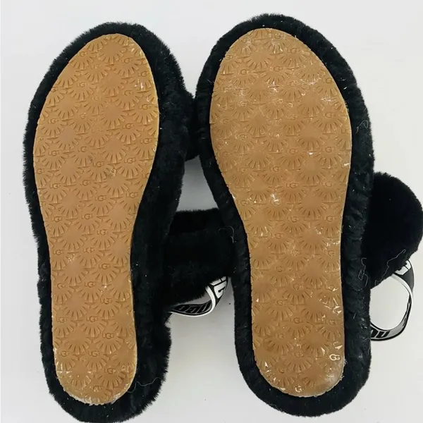 UGG Black Fluffy Footwear - Image 2