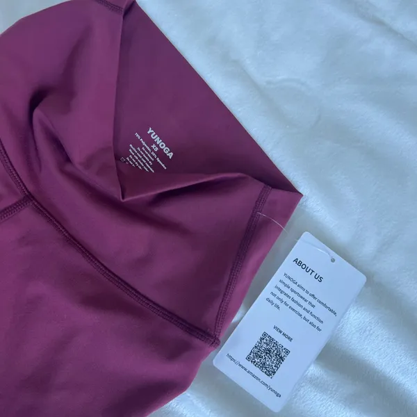 YUNOGA‎ Burgundy Yoga Leggings Size XS - Image 5