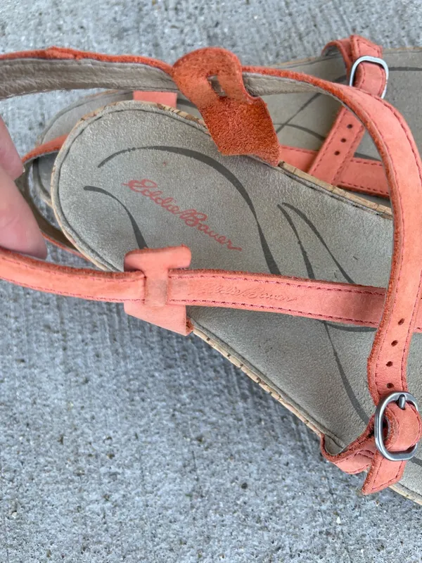 Eddie Bauer Orange Orange Pink strappy sandals size 9 - Image 3