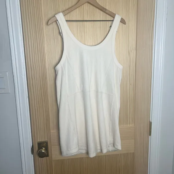 ANTHROPOLOGIE- Daily Practice Jockey Mini Dress Ivory Size S - Image 6