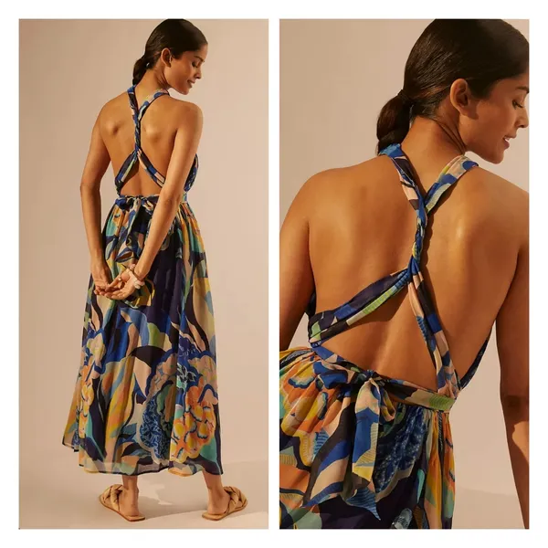 Anthropologie Alexandra Farmer Printed Maxi Dress - Image 5