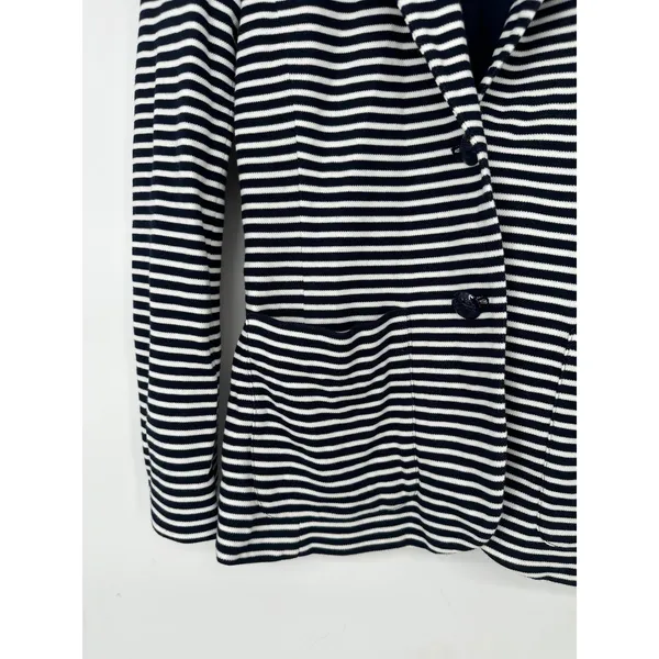 Lauren Ralph Lauren Blazer Women S Navy Stripe Nautical Coastal Preppy Old Money - Image 2