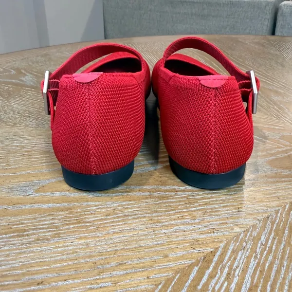 Vivaia NEW Maria Pointed Toe‎ Mary Jane Flats Red Size 41 US 9.5 - Image 5