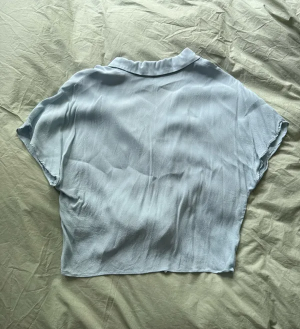 Aritzia Wilfred Tie Front Blouse - Image 3