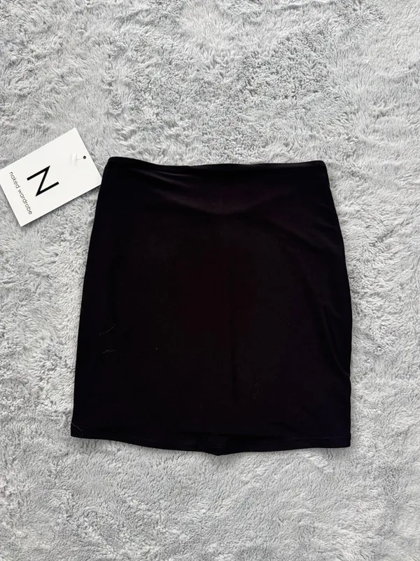 Naked Wardrobe Scoop Waist Mini Skirt Black XS - Image 5