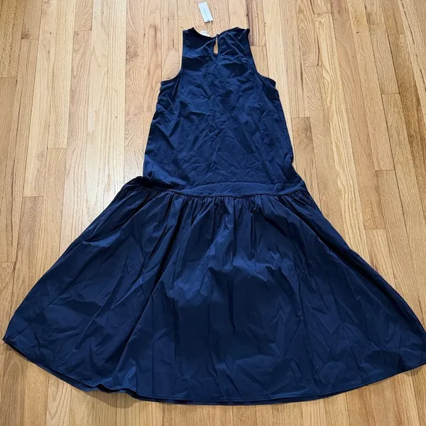 NWT Maeve Anthropologie Navy Blue Flounce Midi Maxi Dress Sz XS - Image 7
