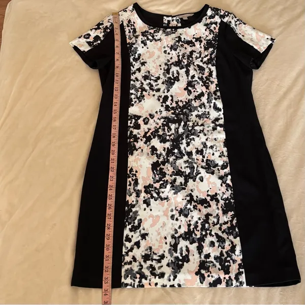 Y2K Banana Republic Abstract Black White Mini Dress Size 8 - Image 5
