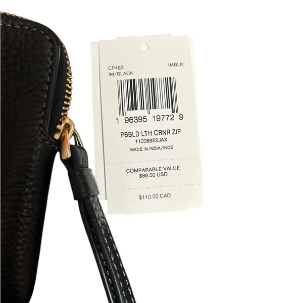 Coach Black and Gold Wristlet - Image 4
