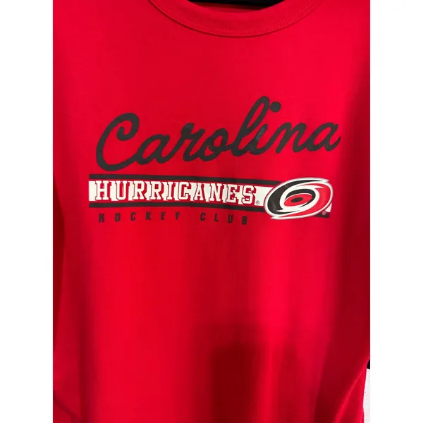 Fanatics Carolina Hurricanes Hockey Club NHL Women's L Red T-Shirt Athletic New - Image 3