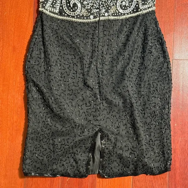 Laurence Kazar beaded mini dress - Image 6