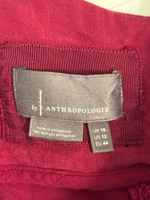Anthropologie Denim Cargo Mini Dress in Raspberry Pink - Image 4